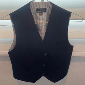 Boys black three button vest/waist coat